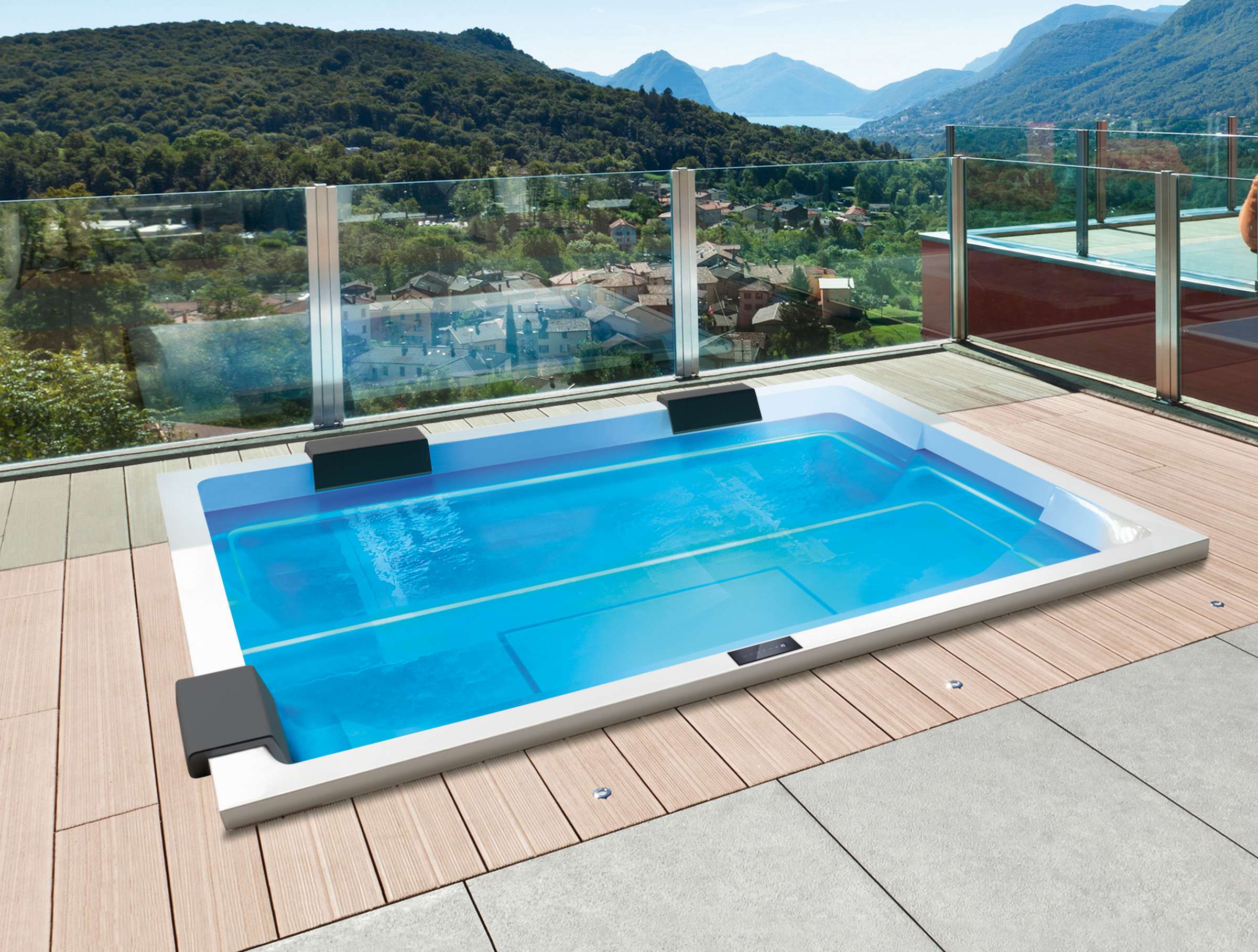 Mini piscina interrata, sia da esterno che da interno, a skimmer - serie Eclispe 241 Mini piscina interrata, sia da esterno che da interno, a skimmer - serie Eclispe 241