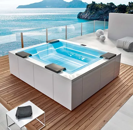 Mini piscina a sfioro da appoggio, serie Skyline 280 SPA e PRO Mini piscina a sfioro da appoggio, serie Skyline 280 SPA e PRO